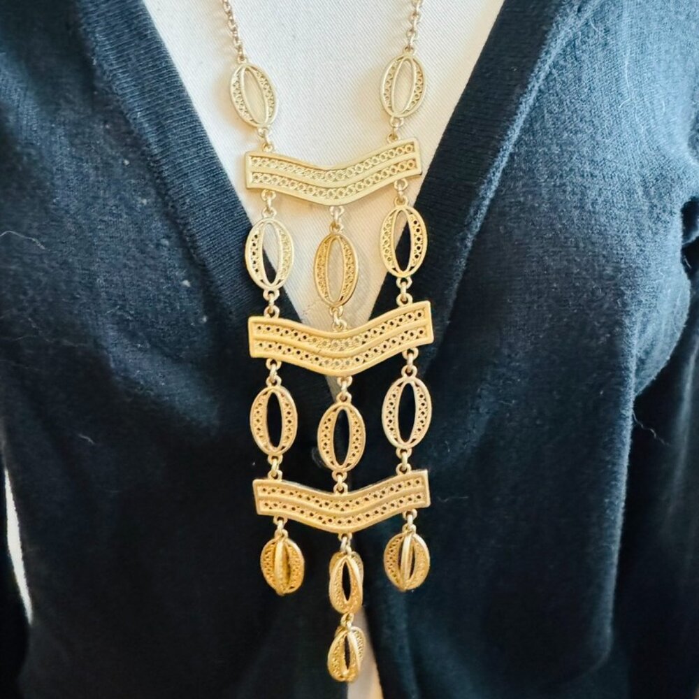 Stella & Dot Kimberly gold-tone Lariat necklace never worn